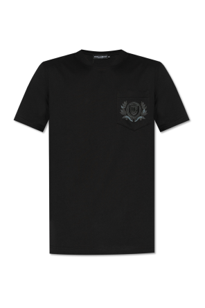 Black T-shirt with appliqué Dolce & Gabbana - Vitkac AS